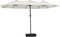 vidaXL - Parasol - dubbel - 449x245 - cm - zandwit