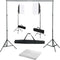 vidaXL - Fotostudioset - met - softboxlampen - en - achtergrond