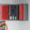 vidaXL - Hoek - Gereedschapskast - Muurbevestigd - en - Slotbaar - Rood - Staal
