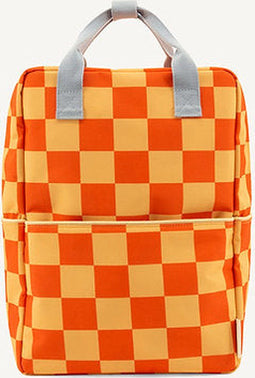 Sticky Lemon Backpack/Boekentas Large Farmhouse - Checkerboard - Pear Jam - Ladybird Red