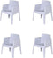 Garden Impressions Box Tuinstoel Silver Grey - 4 stuks