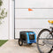 vidaXL - Hondenfietstrailer - oxford - stof - en - ijzer - blauw - en - grijs