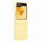 Samsung Galaxy Z Flip6 - Hoesje Vegan Leather - Bescherming en Luxe - Geel