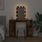 vidaXL - Kaptafel - met - LED - Verlichting - Gerookt - Eiken - 102x33x135 - cm