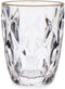 Vivalto Waterglazen/drinkglazen - kristal look - gouden rand - 270 ml