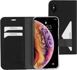 Mobiparts Classic Wallet Case - iPhone X/XS - Ruimte voor pasjes - Zwart