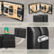 tectake® 3-Zones Massagetafel Somwang - Opvouwbare Behandelbank - 7,5cm Matras - Zwart