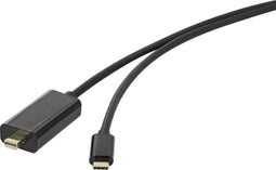 Renkforce RF-3421680 - USB-C naar Mini DisplayPort Adapterkabel - 0.50 m - Zwart