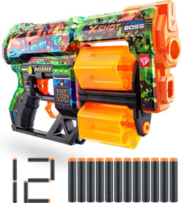 ZURU X-Shot - Skins Dread - Speelgoedpistool met 12 pijltjes - Groen (12 stuks)