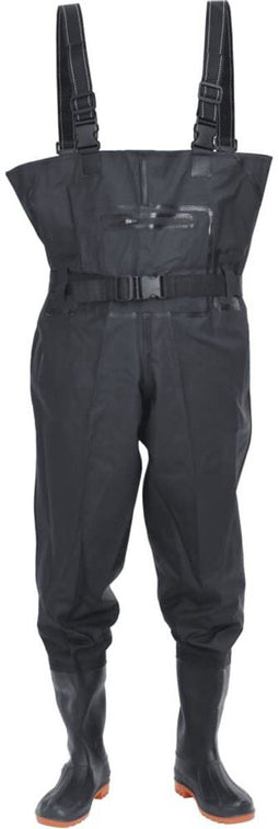vidaXL Waadpak met laarzen en riem maat 45 zwart