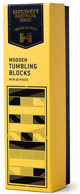 Gentlemen’s Hardware Houten Blokkentoren – Leuk met Familie of Vrienden – 32 cm Hoog