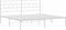 vidaXL - Bedframe - met - hoofdbord - metaal - wit - 180x200 - cm