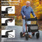 Coast Opvouwbare Rollator - Lichtgewicht 2-in-1 Reisrollator met Zitje en Luchtbanden - Rood