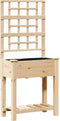 vidaXL - Tuinbak - met - Trellis - en - Plank - 71x37x152 - cm - Massief - Vurenhout