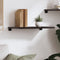 vidaXL - Wandschap - 60x40x2 - cm - behandeld - massief - eikenhout - donkerbruin