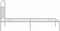 vidaXL - Bedframe - met - hoofdbord - metaal - wit - 107x203 - cm