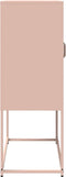 vidaXL - Hoge - kast - 68x39x107 - cm - staal - roze
