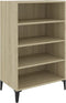 vidaXL - Dressoir - 57x35x90 - cm - bewerkt - hout - sonoma - eikenkleurig