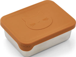 Liewood Ako Snackdoos/Lunchbox - Cat Mustard