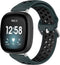 imoshion Siliconen sport bandje - Geschikt voor Fitbit Versa 4, Versa 3, Sense 2, Sense - Groen - One Size
