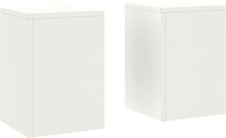 vidaXL - Buitenplantenstandaards - 2 - stuks - Wit - 24x24x35 - cm - Staal