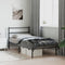 vidaXL - Bedframe - met - hoofdbord - metaal - zwart - 100x190 - cm