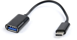Gembird A-OTG-CMAF2-01 - USB 2.0 OTG Type-C naar Type-A adapter - 0.2 m - Zwart