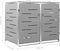 vidaXL - Containerberging - dubbel - 138x77,5x112,5 - cm - roestvrij - staal