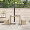 vidaXL - Tuinkrukken - met - kussens - 2 - st - 40x40x43 - cm - poly - rattan - beige