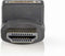 HDMI-Adapter - HDMI Connector - HDMI Female - Verguld - 270° Gehoekt - ABS - Antraciet - 1 Stuks - Window Box