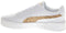 PUMA Carina 3.0 Animal Jr - Lage sneakers - SOFTFOAM+ inlegzool - PUMA White-Light Sand-PUMA Gold