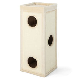 Coast Krabton 4-Laags - Kattenhuis met 3 Holen en Kussens 40 x 40 x 99 cm - Naturel