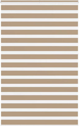 vidaXL - Zebra - Blind - 140x230 - cm - stofbreedte - 135,9 - cm - polyester - zandbruin