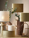 Light & Living Tafellamp Denia - Keramiek - 51cm - Olijfgroen - excl. kap