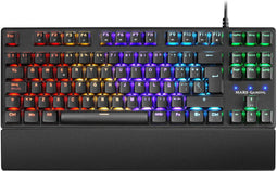 Mars Gaming MKXTKL - Gaming Toetsenbord - Mechanisch - QWERTY Spaans - RGB LED Achtergrondverlichting - Zwart