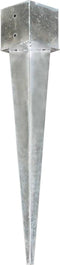 vidaXL Grondpinnen 2 st 14x14x91 cm gegalvaniseerd staal zilverkleurig