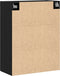 vidaXL - Wandkast - Zwart - Eiken - 69,5x34x90 - cm - Gelaagd - Hout