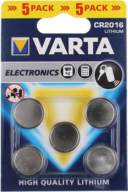 Varta CR2016 - Lithium knoopcelbatterij - 5-pack (5 stuks)