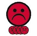 Smit Visual - Magneet smiley 25mm emotie bedroefd rood 5 stuks