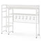 Coast Bureau Rek - 94 × 25 × 74 cm - 4 Niveaus - Metalen Rasterpaneel + 6 Haakjes - Wit