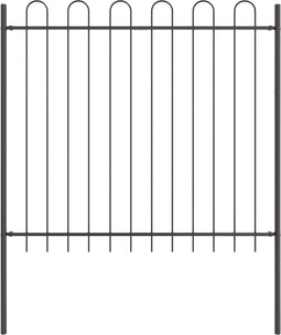 vidaXL - Tuinhek - met - Hoepel - Top - Grijs - 1,7x1,5 - m - Staal