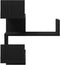 vidaXL - Muur - Hoekplank - Zwart - Eiken - 40x40x49,5 - cm - Geperst - Hout