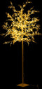 J-Line Kerstboom blaadjes - wit & glitters - 180 cm - LED lichtjes - kerstversiering voor binnen