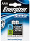 Energizer ENLITHIUMAAAP2 - Lithium FR03 Batterijen - 1,5 V 1150 mAh - Grijs (2 stuks)