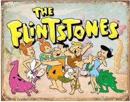 Wandbord - The flintstones family