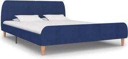 vidaXL - Bedframe - stof - blauw - 180x200 - cm