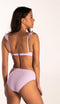 Beachlife Lilac Check Ruffle - Bikinitop met voorgevormde cups en beugel - Maat 36E - Lila/Geblokt