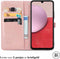 iMoshion Hoesje Geschikt voor Samsung Galaxy A14 (5G) / A14 (4G) Hoesje Met Pasjeshouder - iMoshion Mandala Bookcase - Rosé Goud