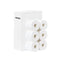 sobuy Toiletpapierhouder - Wandmontage - Ruimtebesparend - Wit - 14 × 30 × 42 cm