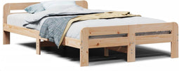vidaXL - Bedframe - zonder - matras - massief - grenenhout - 135x190 - cm